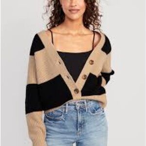 Old Navy Colorblock Shaker Stitch Cardigan Sweater | XXL